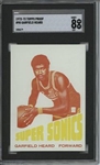 1972 Topps #98 Garfield Heard 9 card progressive proof.